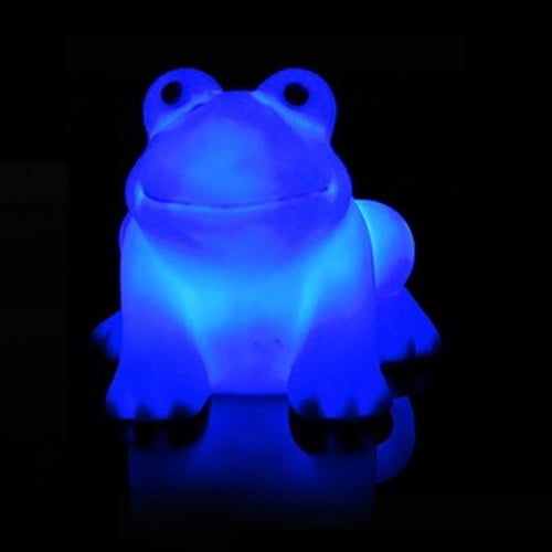 Cute magic led night lights frog shape colorful changing lamp room bar decorCYN